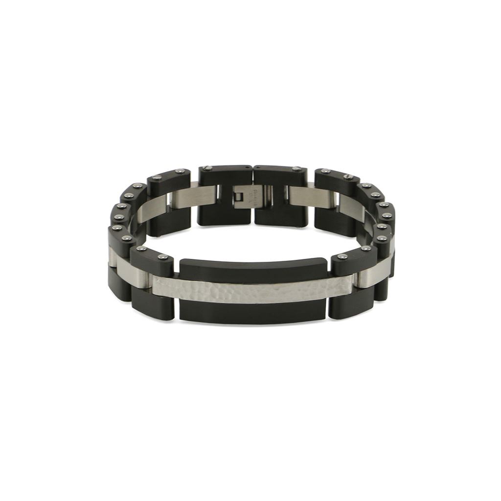 Cable Link Bracelet Onyx 9"